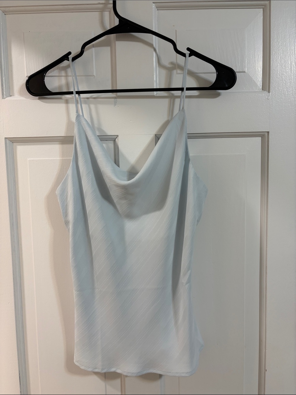 Skies Are Blue Pale Blue Cowl Neck Camisole